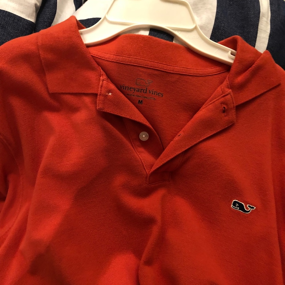 Orange vineyard vines shirt